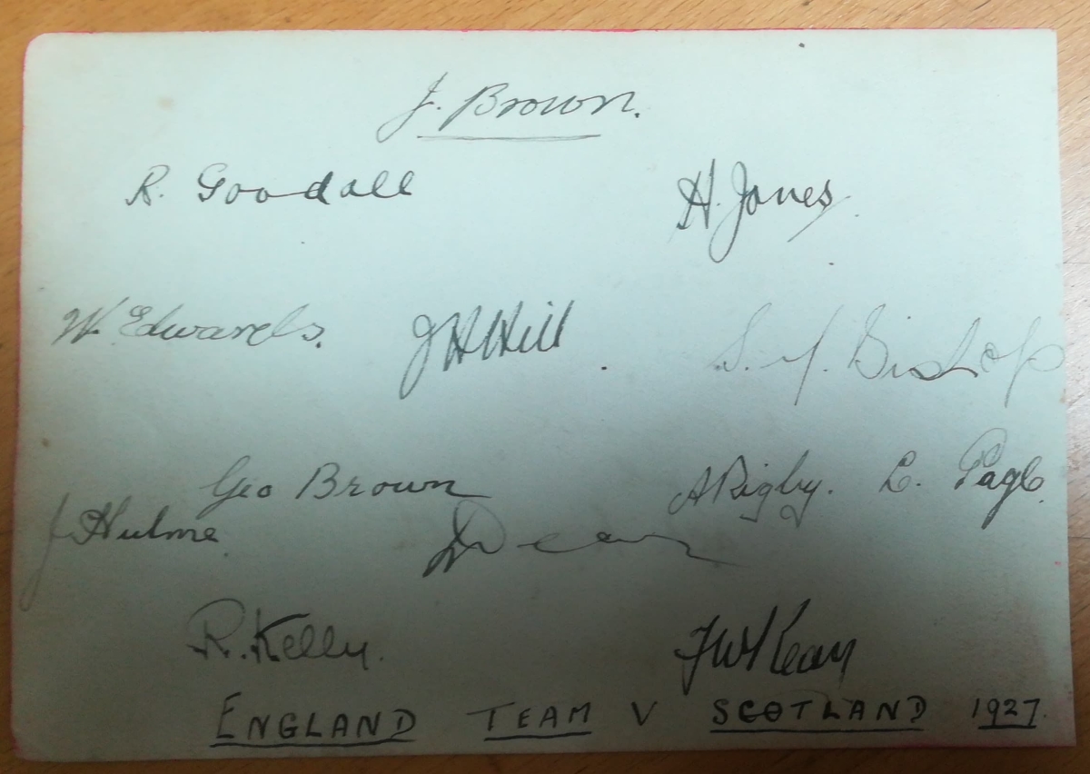 1920s football autograph collector