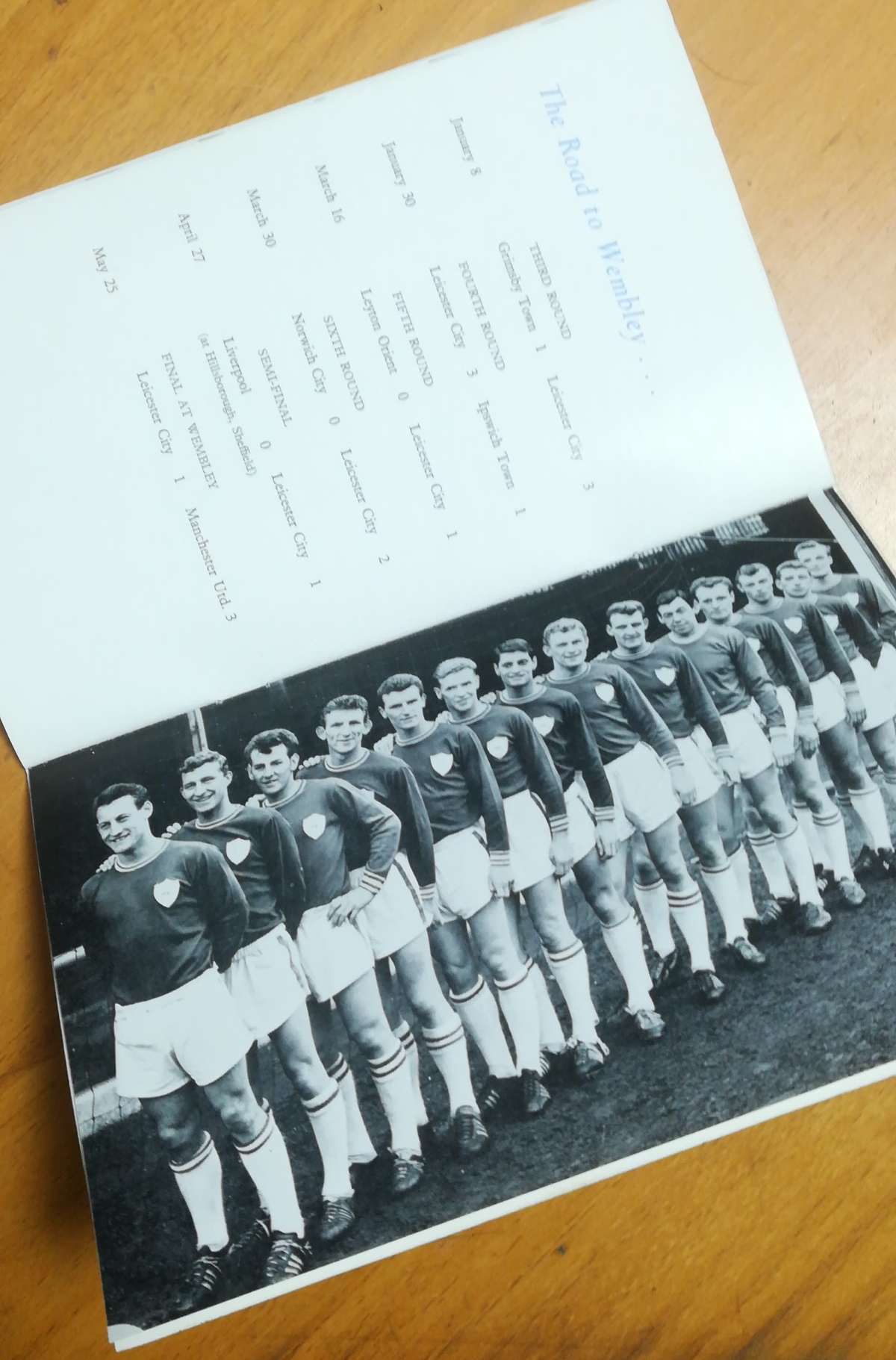 Leicester City FA Cup Final 1963 Dinner Menu - Inner 2