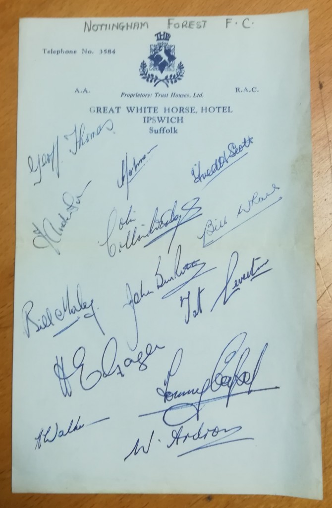 Nottingham Forest 1950-51 Autographs