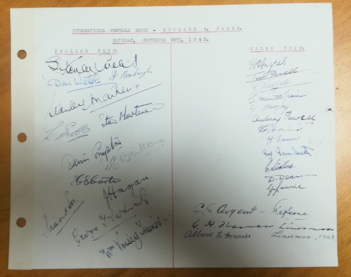 Wales football autograph collector
