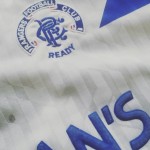 Rangers Admiral Long Sleeved Matchworn Away Shirt - 1990 to 1992 - Badge