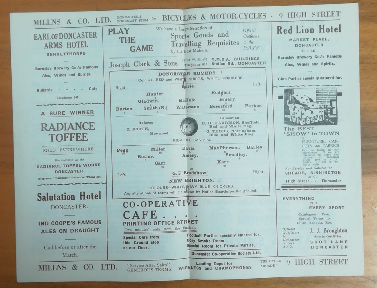 Doncaster vs New Brighton - Teams