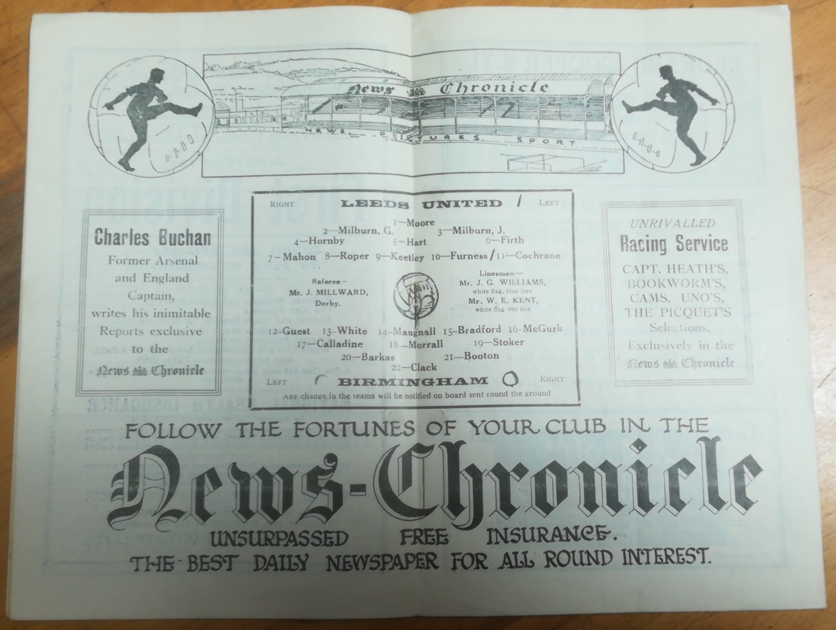 Leeds vs Birmingham Feb 1934 - Inner