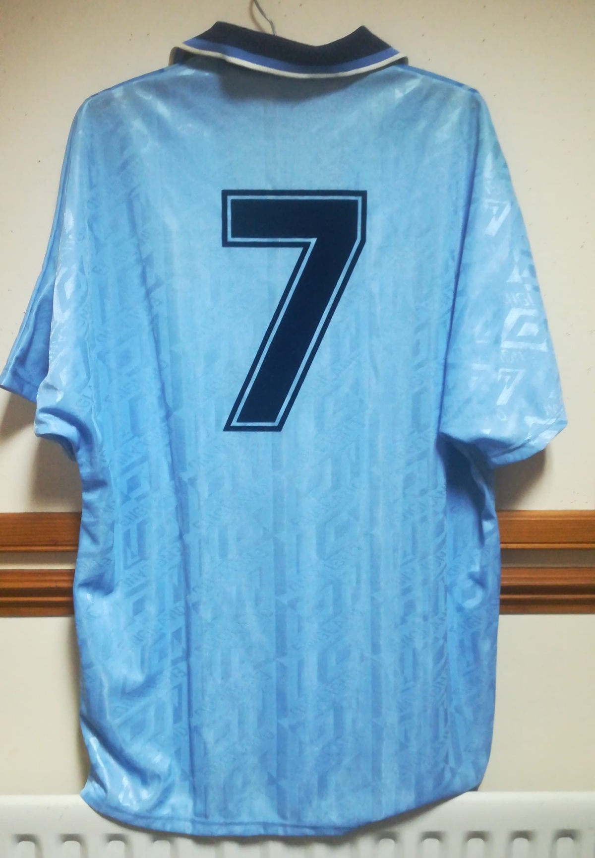 David White's England Debut Shirt v Spain - 1992 - Rear