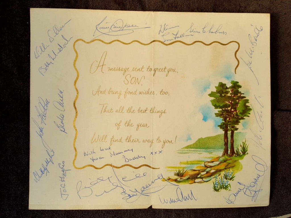 Lisbon Lions Signed Birthday Card, 1967