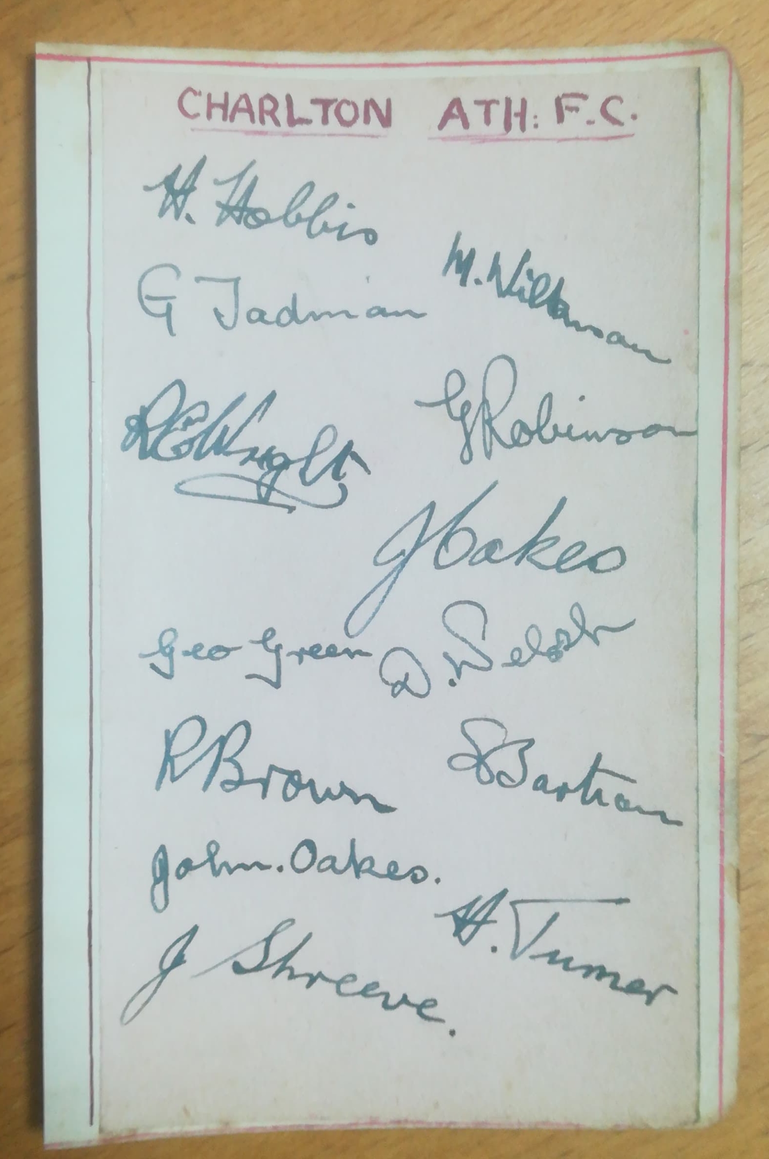 Charlton AFC memorabilia collector